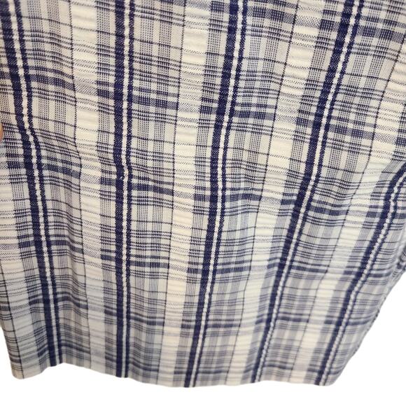 VTG Victoria's Secret Robe Gold Crown Cozy Robe Womens M Blue White Plaid Pocket - Picture 4 of 8